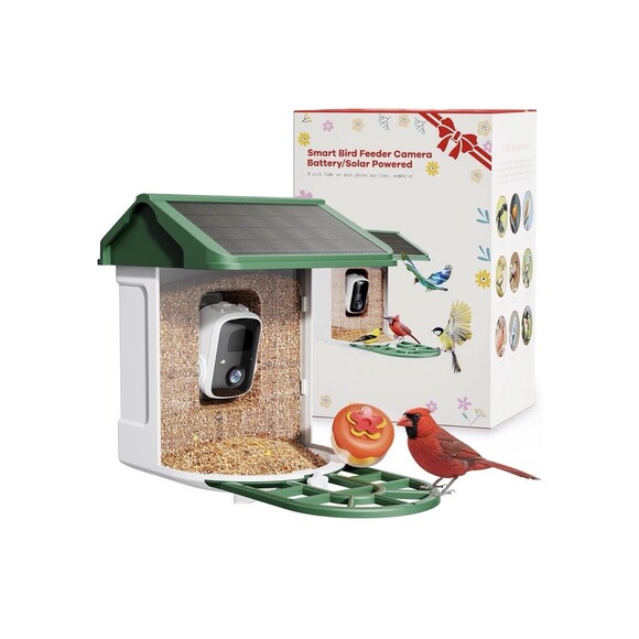 NEW HARYMOR Bird Feeder with Camera Solar Powered Smart AI Video Bird Feeder